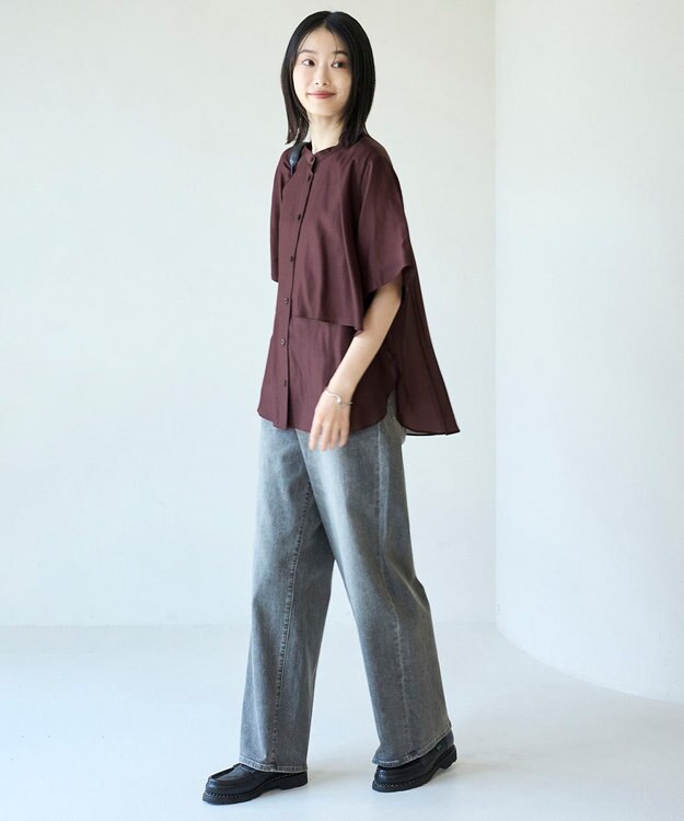 UNFILO 【UNFILO DENIM】 ルーズワイドデニム グレー