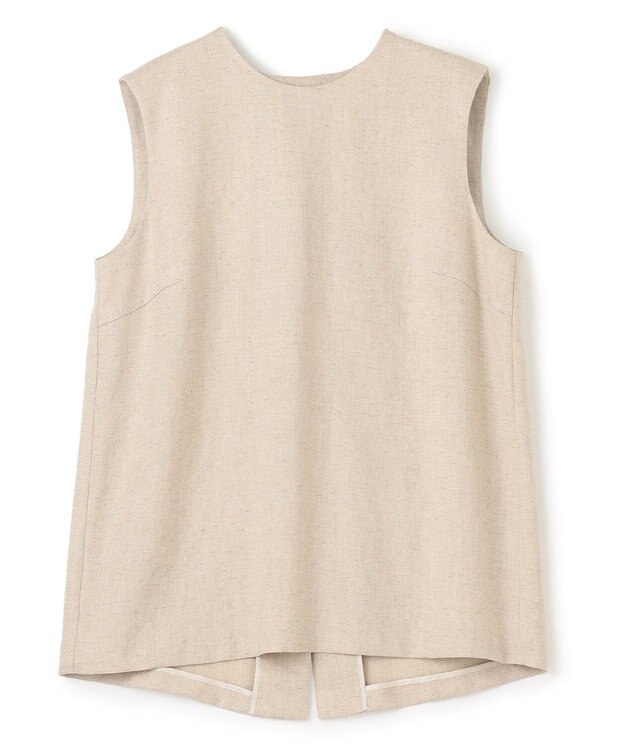 BEIGE， CAROLE / クルーネックブラウス Sand×Slate