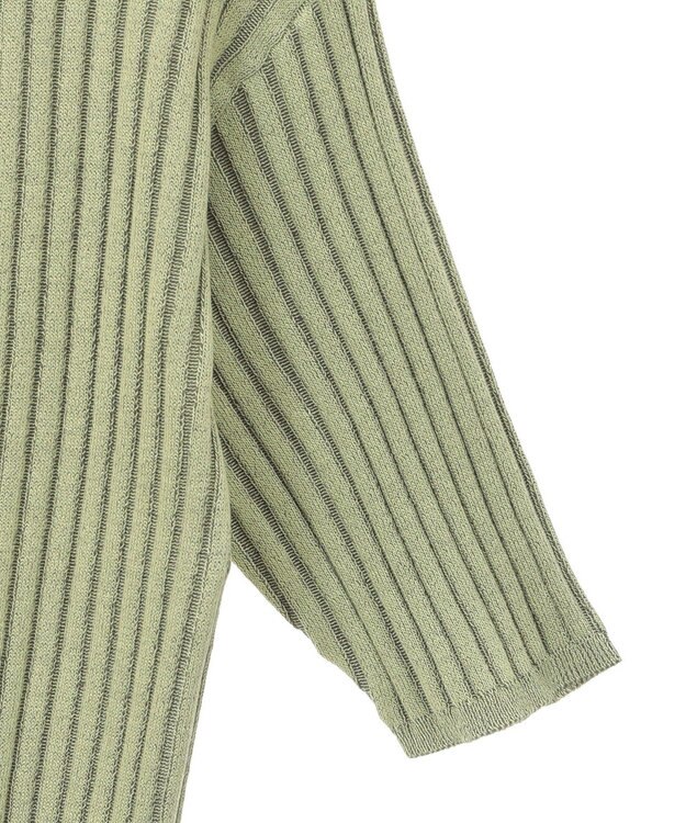 Green Parks 配色リブニットプルオーバー Green