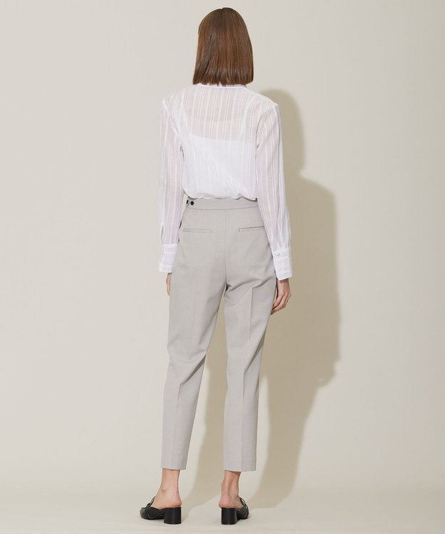 ICB L C/Siドビーストライプ ボウタイブラウス オフホワイト系