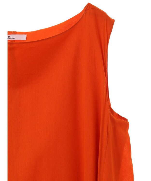 CRAFT STANDARD BOUTIQUE インド綿混フレアワンピース Orange