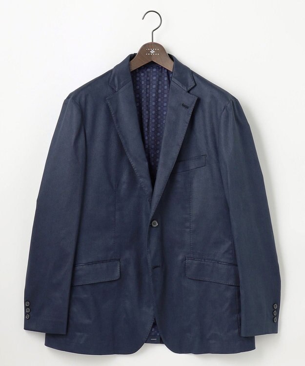 JOSEPH ABBOUD 【キングサイズ・ストレッチ/スウェードタッチ/JAPANファブリック】コマ スウェード ジャケット ネイビー系