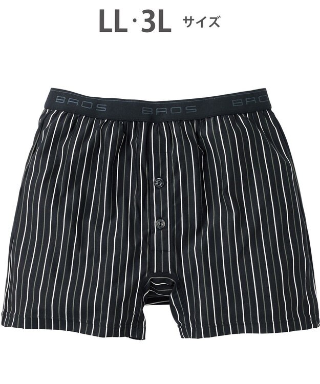 WACOAL MEN トランクス しめつけすぎずダブつかない ストレッチ素材 前開き 下着 メンズ GT4111 /ブロス バイ ワコールメン ブラック