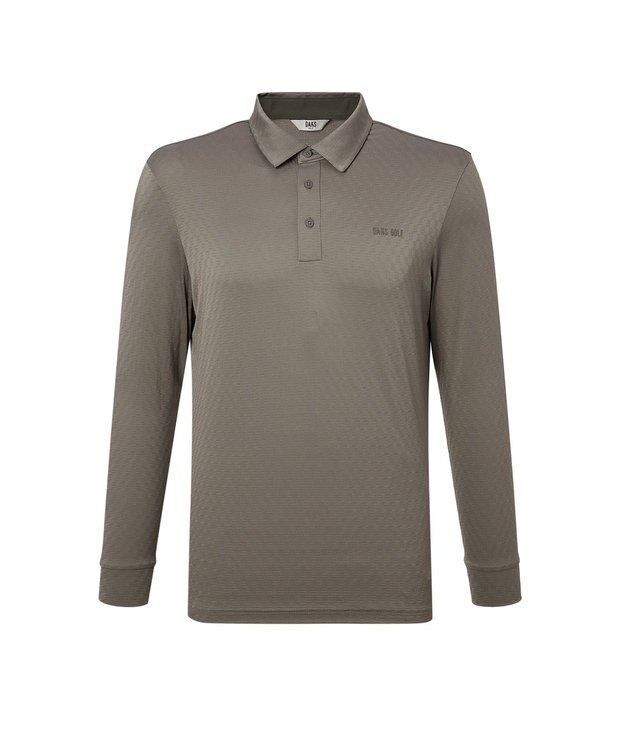 DAKS 【DAKS GOLF】冷感テクスチャ長袖ポロ ベージュ
