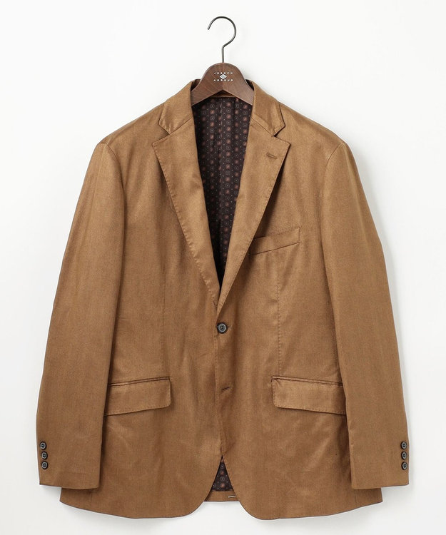 JOSEPH ABBOUD 【キングサイズ・ストレッチ/スウェードタッチ/JAPANファブリック】コマ スウェード ジャケット キャメル系