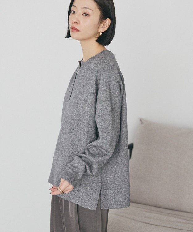 AMERICAN HOLIC バイパチカフタンラグランニットプルオーバー Light Gray Mixture