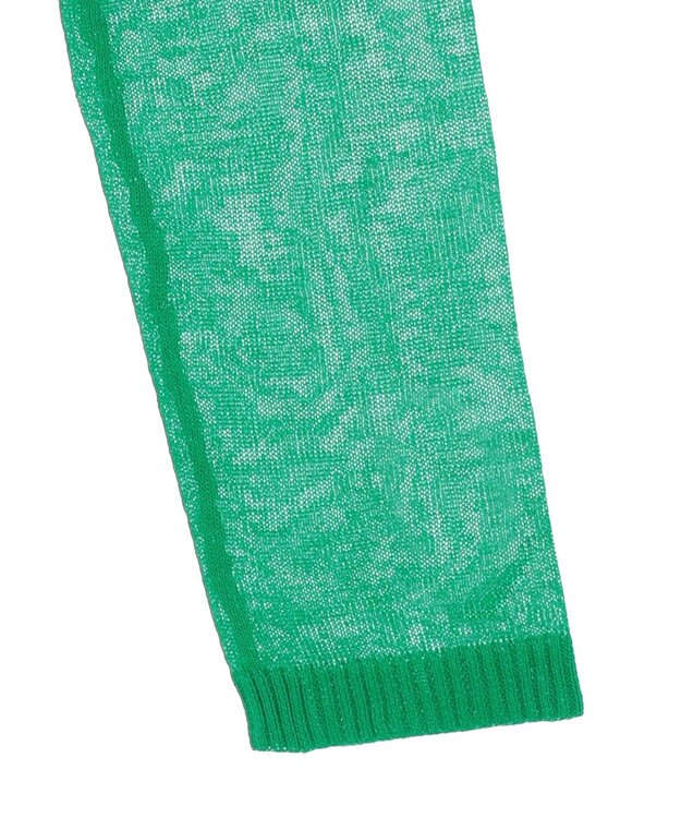 Green Parks ・ＡＮＤＳＥＡＲＣＨ　コード刺繍シアーニット Green