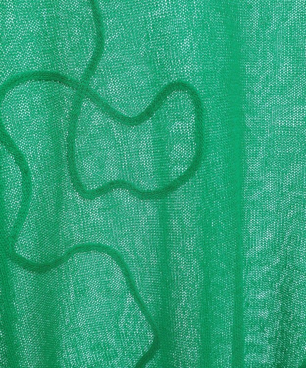 Green Parks ・ＡＮＤＳＥＡＲＣＨ　コード刺繍シアーニット Green