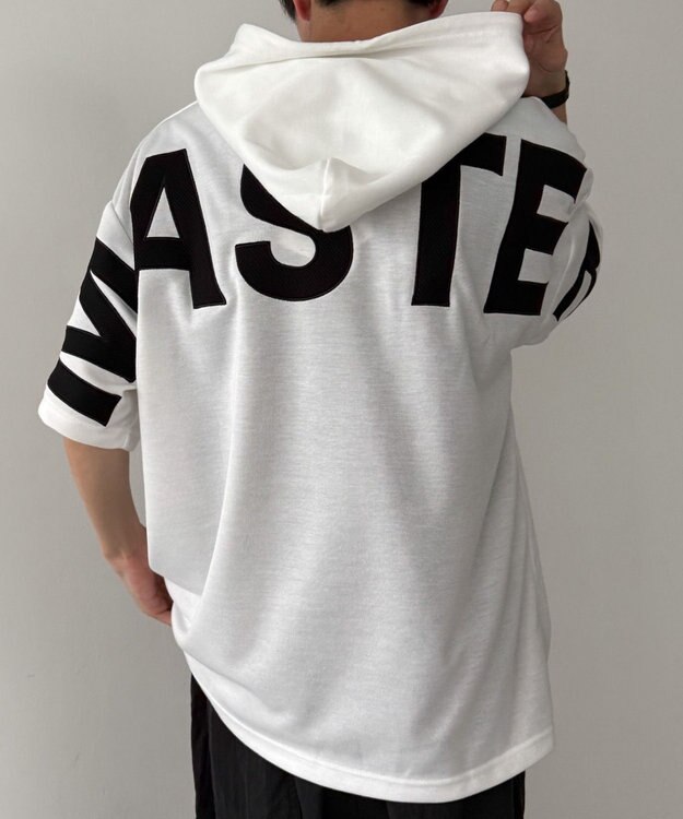 WEGO 【MLXLサイズ展開】ストレートラインプルパーカー（SS） ホワイト