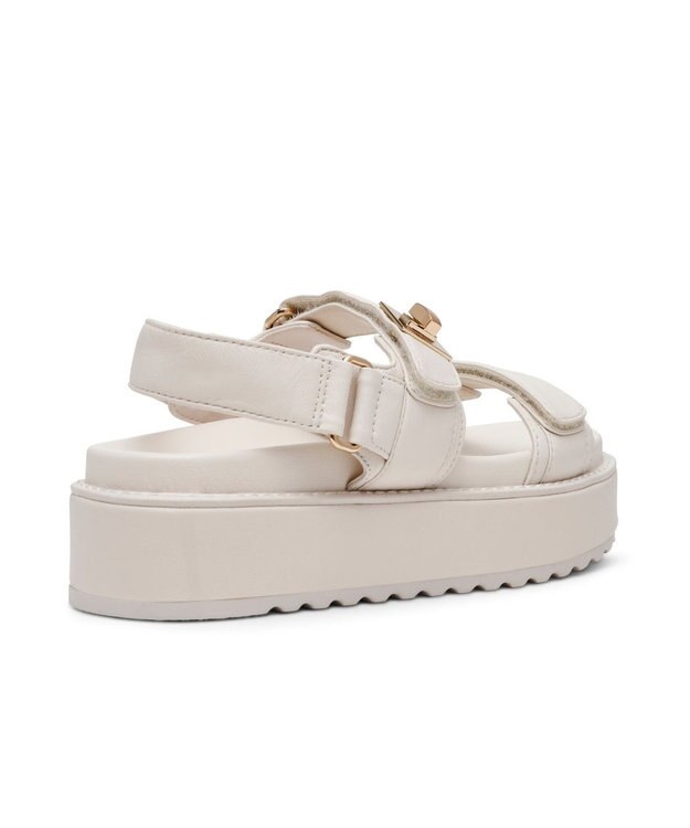 STEVE MADDEN BIGMONA ダブルベルトレザーサンダル ボーンレザー