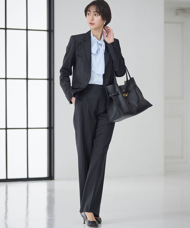 23区 【セットアップ対応】ファインネスウール 一つ釦 ジャケット ブラック系