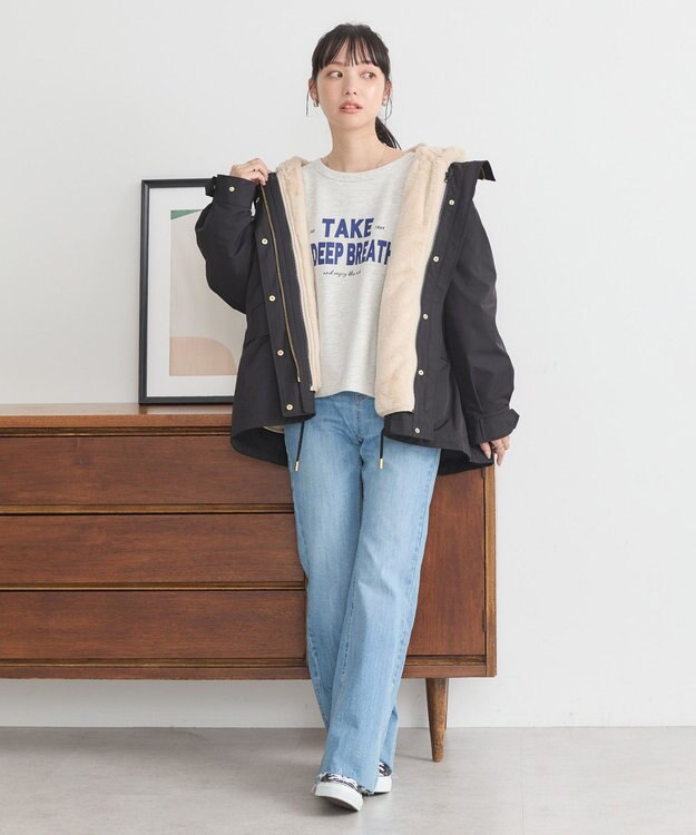 earth music&ecology マルチウェイマウンテンパーカー ブラック