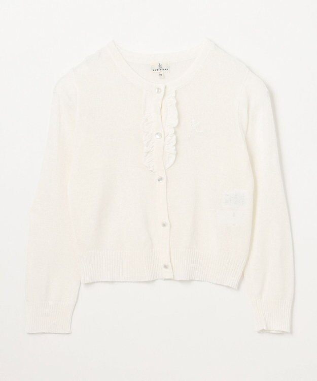 組曲 KIDS 【110-140cm】シアー カーディガン オフホワイト系