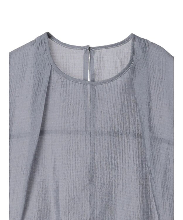 earth music&ecology バルーンスリーブブラウス Gray