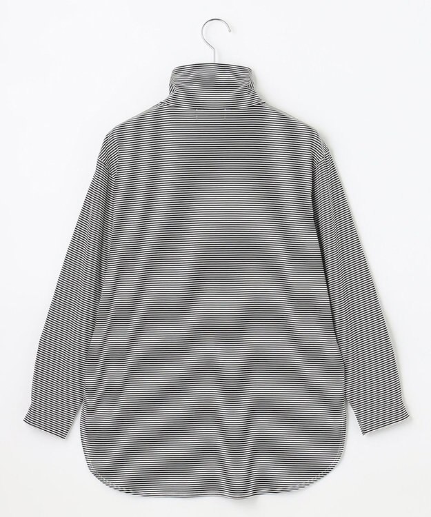 J.PRESS LADIES タートルジャージー ボーダー カットソー ブラック系1