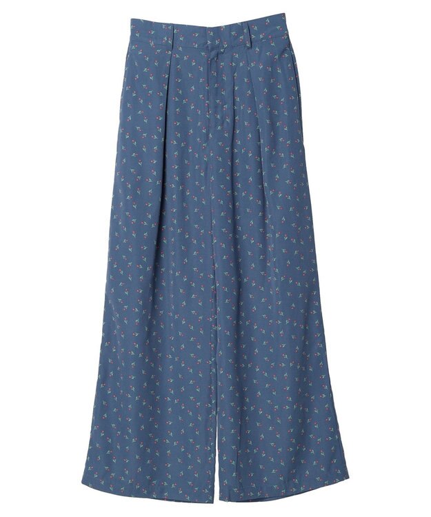 earth music&ecology 花柄ワイドパンツ Navy