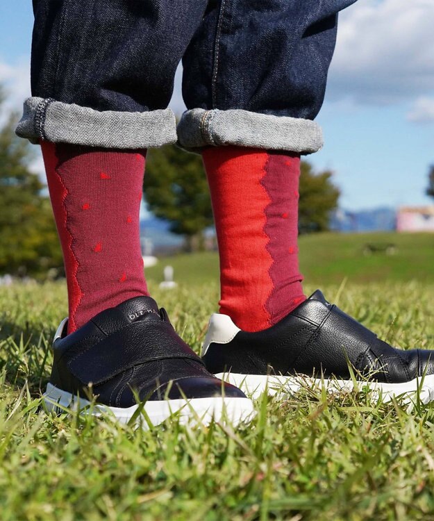 nitorito 【UNISEX】米沢オリジナル柄 mountain&moon 靴下 wine red