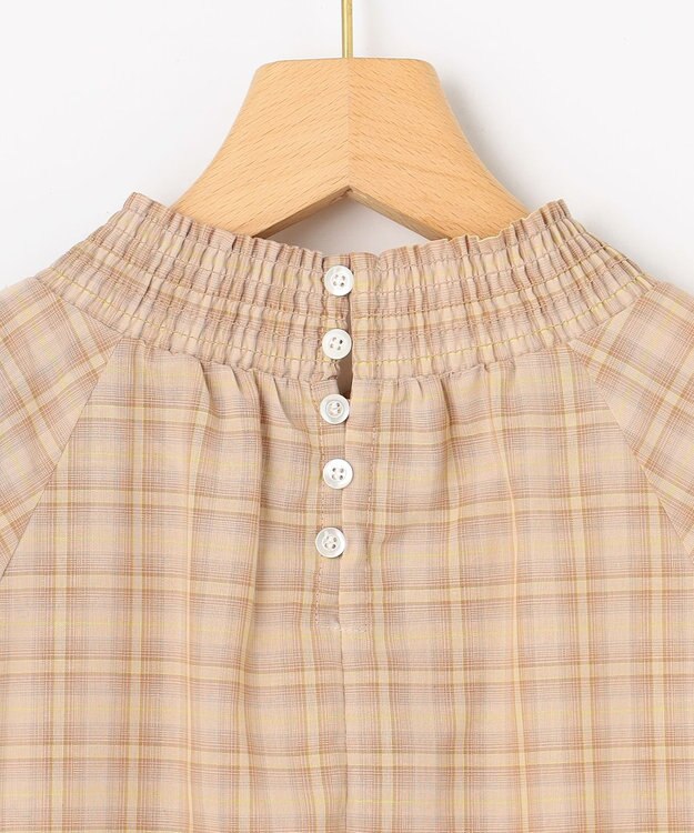 組曲 L ライトトロピカルティアード ブラウス ベージュ系3