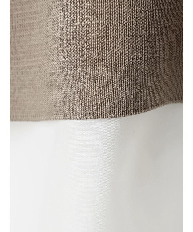 CRAFT STANDARD BOUTIQUE 【洗える】ニットベスト+シャツワンピースSET-B Gray Beige