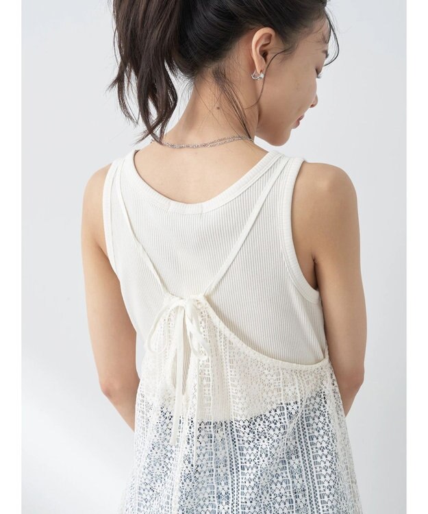 earth music&ecology レースキャミワンピース Off White
