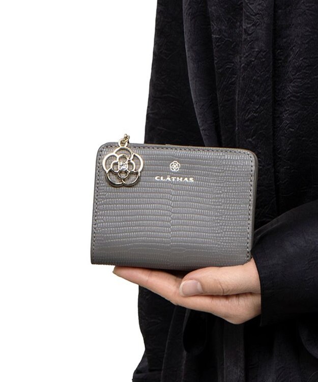 CLATHAS ペーシュ ミニ財布 ダークグレー