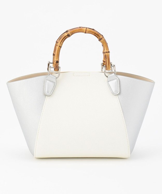 J.PRESS LADIES 【3点セット・A4サイズ収納可】クラシック マトリョーシカ トートバッグ シルバー系