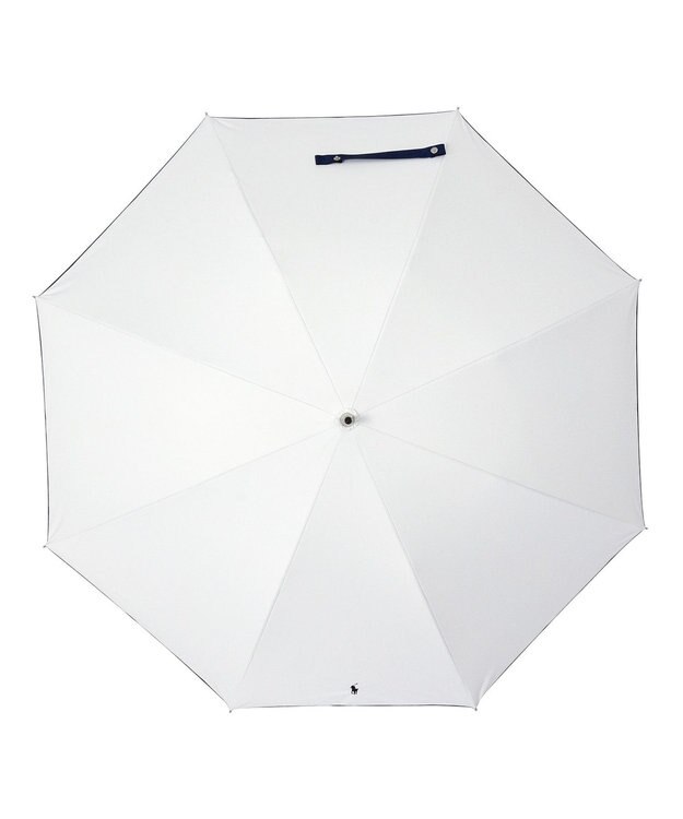 MOONBAT POLO RALPH LAUREN（ポロ ラルフローレン）晴雨兼用日傘  ポロポニー 無地 ワンポイント 長傘 1級遮光 遮熱 UV オフホワイト