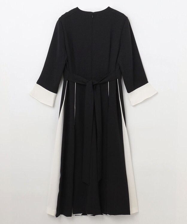 GRACE CONTINENTAL バイカラーラインドレス ブラック