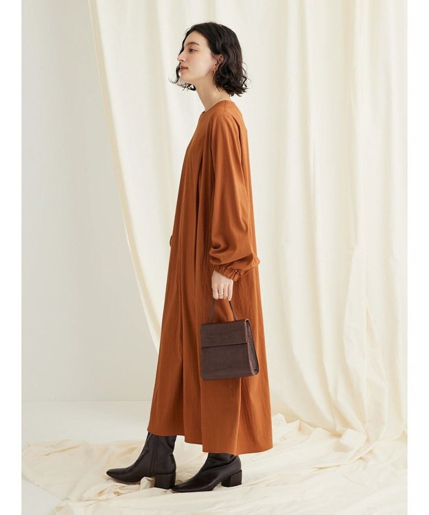 CRAFT STANDARD BOUTIQUE レーヨンデシンドレッシーワンピース Orange