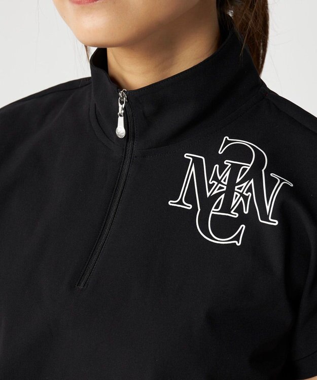 FILA GOLF／marie claire 【Marie claire sports】ハーフジップ半袖シャツ ブラック