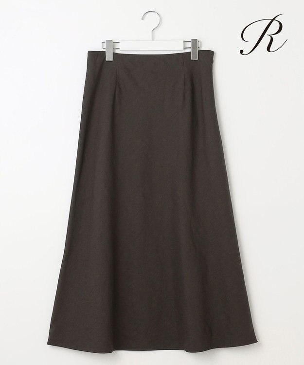 23区 【R(アール)】NALYA リネンヴィスストレッチ スカート ブラウン系