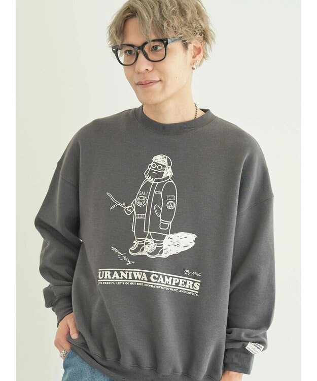 CRAFT STANDARD BOUTIQUE ＵＲＡＮＩＷＡ　ＣＡＭＰＥＲＳ　ＳＷＥＡＴ Charcoal Gray