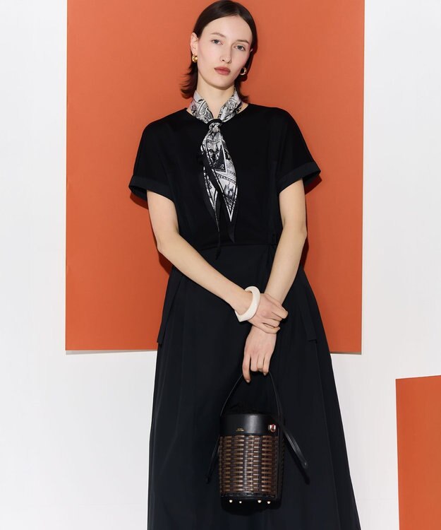 23区 バスケットメッシュ バケツバッグ ブラック系