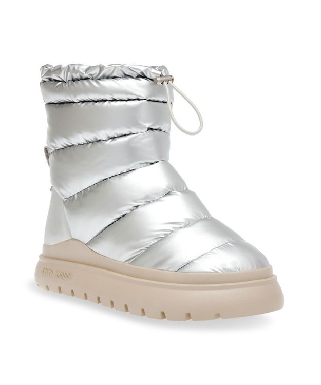 STEVE MADDEN ICELAND キルティングブーツ シルバー