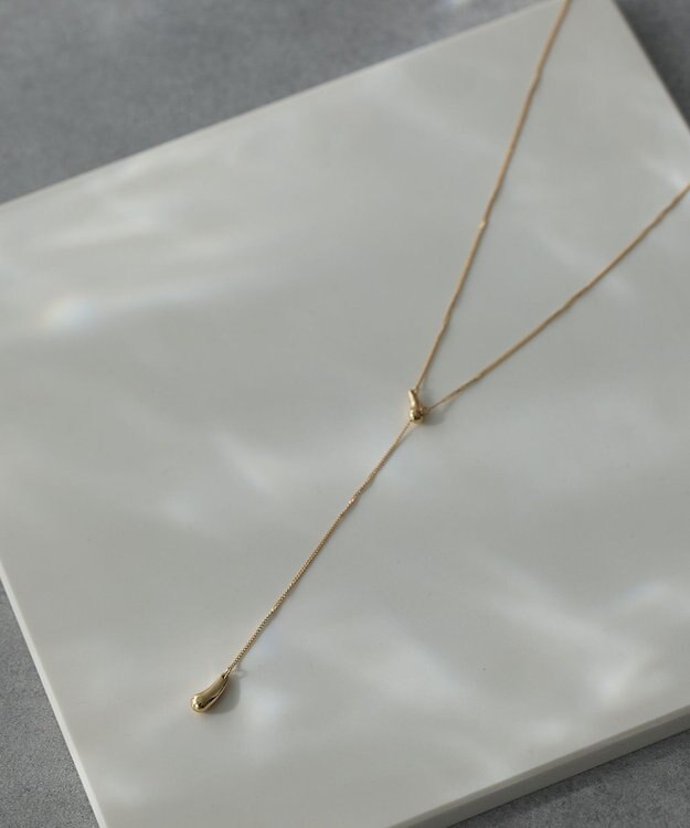 YECCA VECCA ドロップパーツスライドラリエット Gold