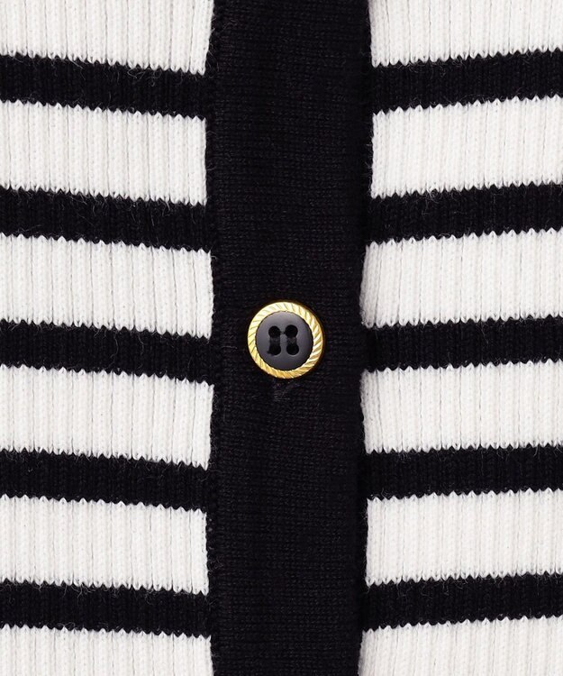 組曲 KIDS 【110-140cm】ボーダー カーディガン ブラック系1