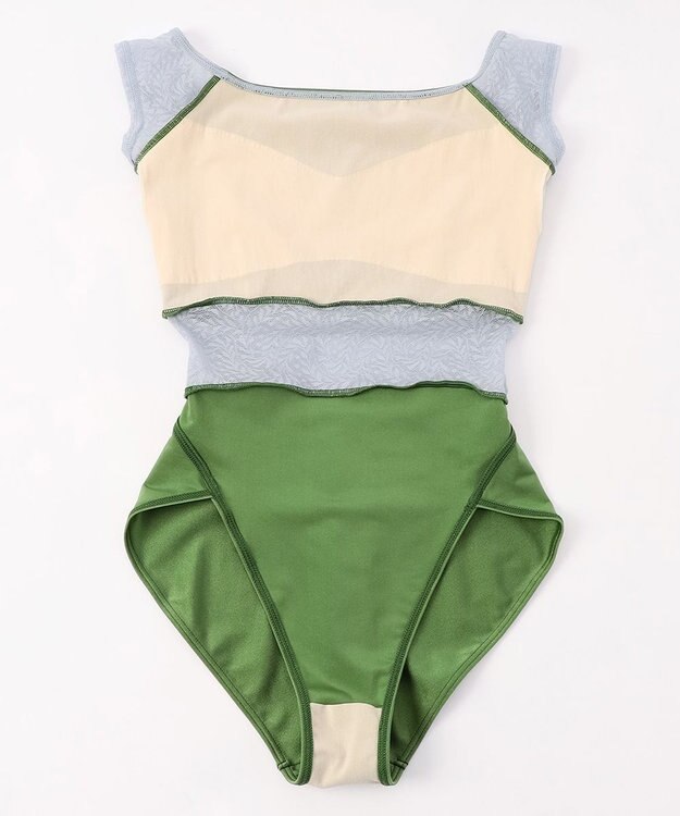 Chacott フレンチスリーブレオタード エバーグリーン