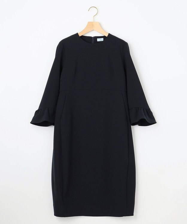組曲 【KUMIKYOKU NAVY】コンフォータブルドレープフリル ワンピース ネイビー系