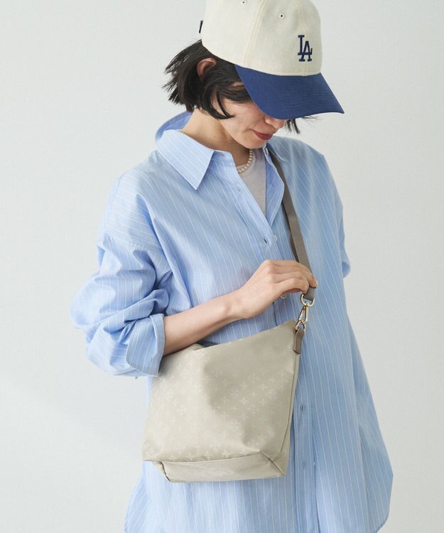 russet ナイロンジャガード2WAYミニショルダーバッグ(CE-1627) Ecru