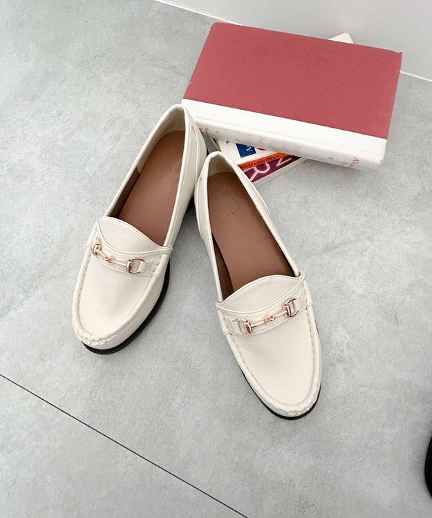 WEGO ビットローファー ホワイトアイボリー