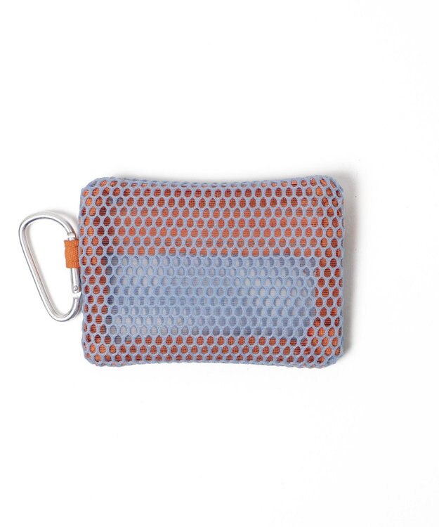 WEGO メッシュ配色ポーチ ブルー