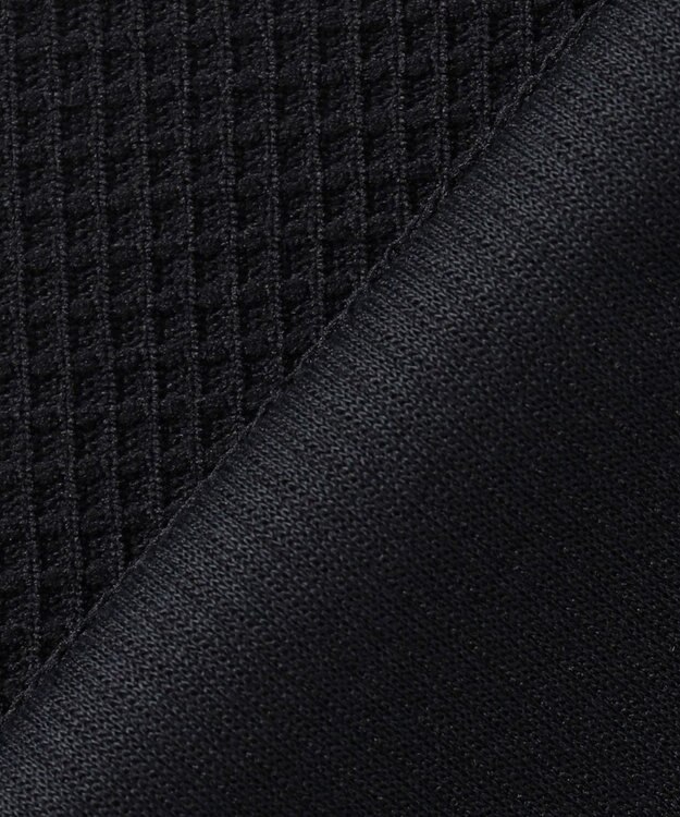 JOSEPH ABBOUD MOUNTAIN 【吸水速乾/通気性】ハイゲージワッフル Ｔシャツ ブラック系