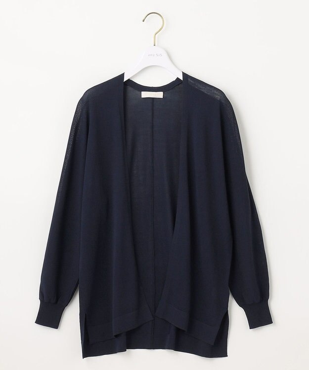 ANY SIS L 【UVケア】アイスタッチ カーディガン ネイビー