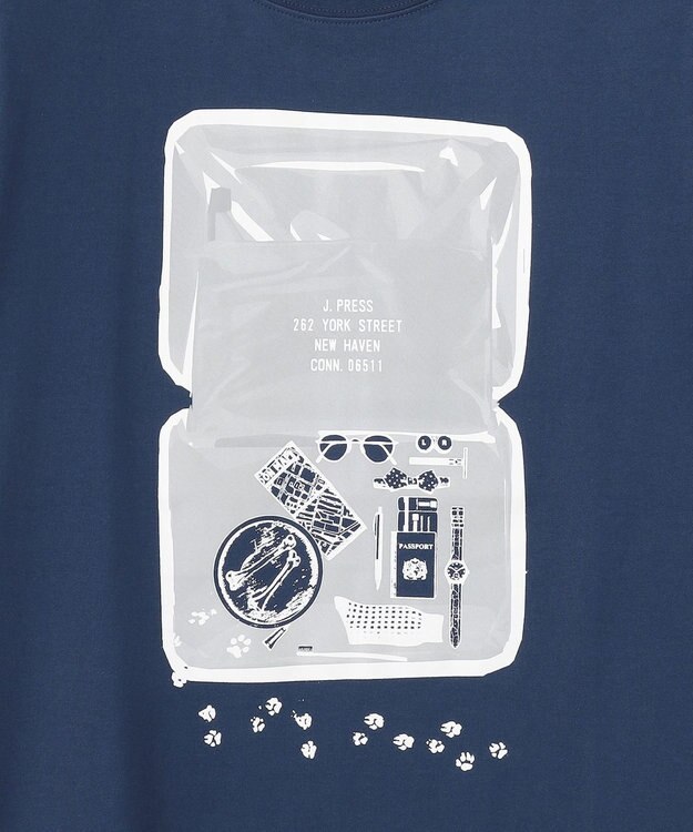 J.PRESS MEN 【WEB限定】グラフィック Tシャツ ダルブルー系