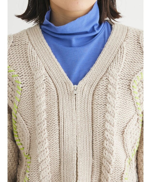 Green Parks ＫＢＦ　ハンドステッチケーブルＺＩＰアウター Light Gray