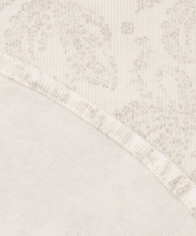 JOSEPH ABBOUD 【ソフトな着心地】ペイズリー柄 コーデュロイシャツ ホワイト系6