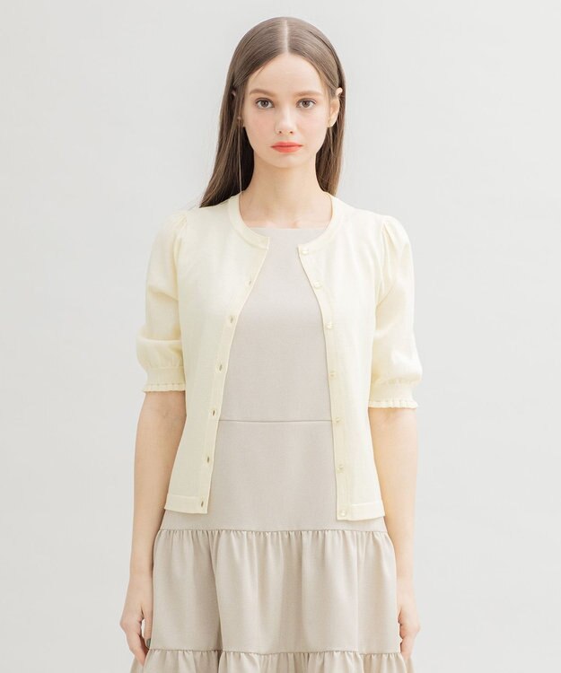 TOCCA 【洗える！】SWAN CREWNECK クルーネック カーディガン イエロー系