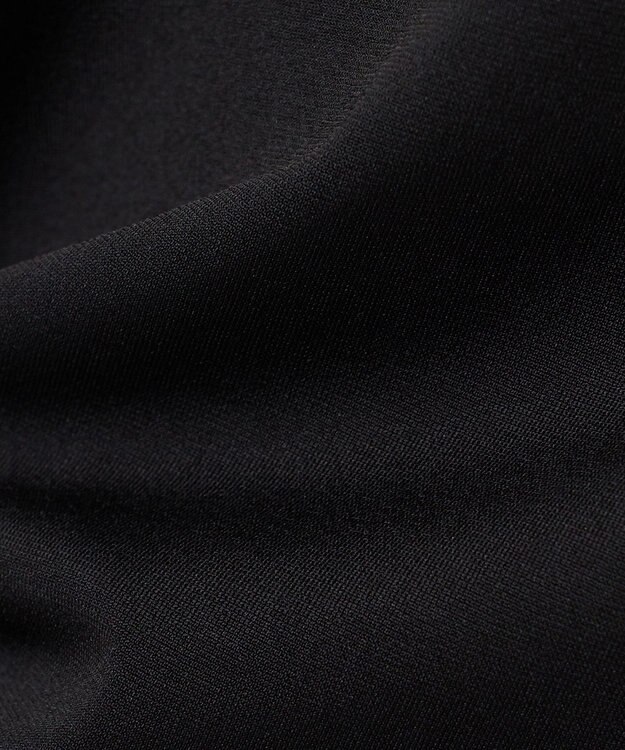 23区 L 【エステータ】トリアセストレッチクロス タック ブラウス ブラック系