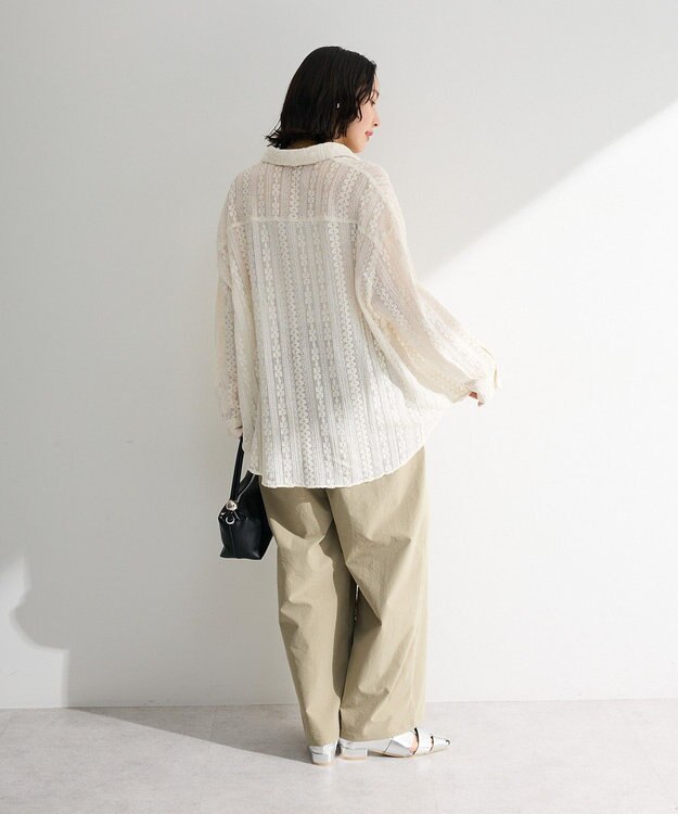 Green Parks 長袖レースシャツ Off White