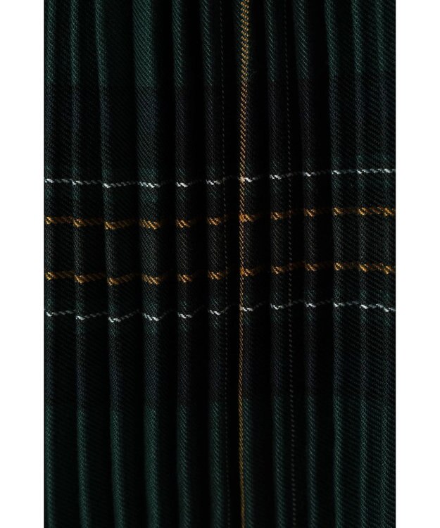 CRAFT STANDARD BOUTIQUE 配色チェックプリーツスカート Check Green